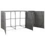 Cobertizo triple cubo basura ratán PE antracita 229x78x120 cm von , Halterungen für Abfallbehälter - Ref: Foro24-46735, Preis...