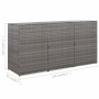 Cobertizo triple cubo basura ratán PE antracita 229x78x120 cm von , Halterungen für Abfallbehälter - Ref: Foro24-46735, Preis...