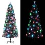 Árbol de Navidad con luces y soporte fibra óptica 240 cm de , Arboles de navidad - Ref: Foro24-284299, Precio: 157,20 €