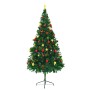 Árbol de Navidad preiluminado con luces y bolas verde 210 cm von , Weihnachtsbäume - Ref: Foro24-321501, Preis: 94,54 €, Raba...