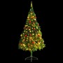 Árbol de Navidad preiluminado con luces y bolas verde 210 cm von , Weihnachtsbäume - Ref: Foro24-321501, Preis: 94,54 €, Raba...