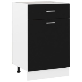 Black engineered wood kitchen drawer bottom cabinet by vidaXL, Kitchen cabinets - Ref: Foro24-801221, Price: 82,66 €, Discoun...