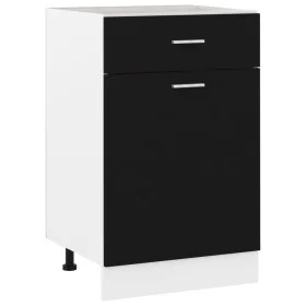 Black engineered wood kitchen drawer bottom cabinet by vidaXL, Kitchen cabinets - Ref: Foro24-801221, Price: 81,20 €, Discoun...