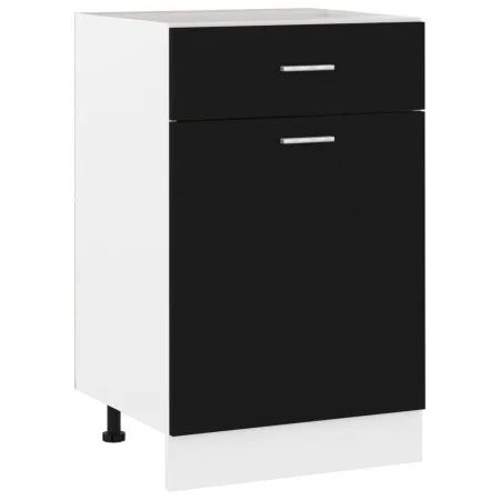 Black engineered wood kitchen drawer bottom cabinet by vidaXL, Kitchen cabinets - Ref: Foro24-801221, Price: 81,31 €, Discoun...