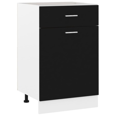 Schwarzer Küchenschubladen-Unterschrank aus Holzwerkstoff von vidaXL, Küchenschränke - Ref: Foro24-801221, Preis: 82,66 €, Ra...