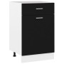 Schwarzer Küchenschubladen-Unterschrank aus Holzwerkstoff von vidaXL, Küchenschränke - Ref: Foro24-801221, Preis: 82,66 €, Ra...