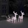 Reno y trineo adorno navideño 160 LEDs acrílico 130 cm by , Christmas lights - Ref: Foro24-328514, Price: 99,35 €, Discount: %