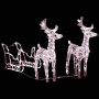 Reno y trineo adorno navideño 160 LEDs acrílico 130 cm by , Christmas lights - Ref: Foro24-328514, Price: 99,35 €, Discount: %