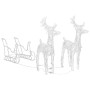 Reno y trineo adorno navideño 160 LEDs acrílico 130 cm by , Christmas lights - Ref: Foro24-328514, Price: 99,35 €, Discount: %