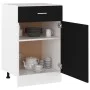 Black engineered wood kitchen drawer bottom cabinet by vidaXL, Kitchen cabinets - Ref: Foro24-801221, Price: 81,31 €, Discoun...