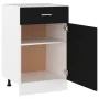 Black engineered wood kitchen drawer bottom cabinet by vidaXL, Kitchen cabinets - Ref: Foro24-801221, Price: 81,31 €, Discoun...