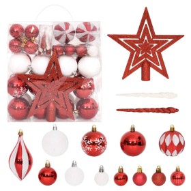 Juego de adornos de navidad de 64 piezas rojo y blanco by , Festive decorations - Ref: Foro24-330089, Price: 26,52 €, Discoun...