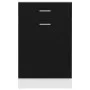 Black engineered wood kitchen drawer bottom cabinet by vidaXL, Kitchen cabinets - Ref: Foro24-801221, Price: 81,31 €, Discoun...