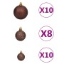 Set de bolas de Navidad 120 pzas con pico 300 LED dorado bronce by , Christmas lights - Ref: Foro24-330096, Price: 53,95 €, D...