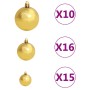 Set de bolas de Navidad 120 pzas con pico 300 LED dorado bronce by , Christmas lights - Ref: Foro24-330096, Price: 53,95 €, D...