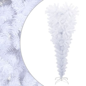 Árbol de Navidad artificial al revés con soporte blanco 120 cm de , Arboles de navidad - Ref: Foro24-344665, Precio: 24,89 €,...