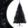 Medio árbol de Navidad artificial con soporte PVC negro 210 cm by , Christmas trees - Ref: Foro24-344678, Price: 50,14 €, Dis...