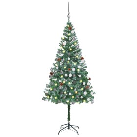 Árbol de Navidad helado con luces, bolas y piñas 180 cm by , Christmas trees - Ref: Foro24-3077700, Price: 75,00 €, Discount: %