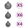 Árbol de Navidad helado con luces, bolas y piñas 180 cm by , Christmas trees - Ref: Foro24-3077700, Price: 75,00 €, Discount: %