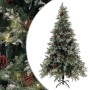Árbol de Navidad con luces y piñas PVC PE verde y blanco 195 cm by , Christmas trees - Ref: Foro24-3094565, Price: 178,18 €, ...