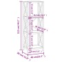 Estantería de 4 niveles madera maciza de roble 40x30x112 cm von , Bücherregale und Regale - Ref: Foro24-353815, Preis: 104,91...