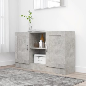 Aparador de madera contrachapada gris hormigón 120x30,5x70 cm de vidaXL, Aparadores - Ref: Foro24-802781, Precio: 92,84 €, De...