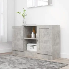 Concrete gray plywood sideboard 120x30.5x70 cm by vidaXL, Sideboards - Ref: Foro24-802781, Price: 89,85 €, Discount: %
