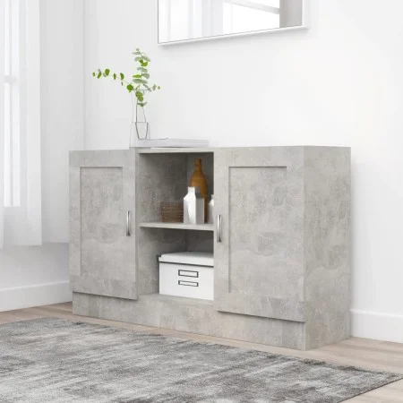 Betongraues Sperrholz-Sideboard 120x30,5x70 cm von vidaXL, Sideboards - Ref: Foro24-802781, Preis: 91,21 €, Rabatt: %