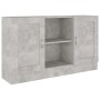 Betongraues Sperrholz-Sideboard 120x30,5x70 cm von vidaXL, Sideboards - Ref: Foro24-802781, Preis: 92,84 €, Rabatt: %