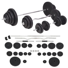 Juego de pesas barra y mancuernas 120 kg von , freies Gewicht - Ref: Foro24-91406, Preis: 415,53 €, Rabatt: %