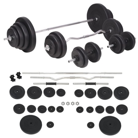 Juego de pesas barra y mancuernas 120 kg by , free weight - Ref: Foro24-91406, Price: 415,53 €, Discount: %