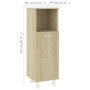 Armario de baño madera contrachapada color roble 30x30x95 cm de vidaXL, Muebles de baño - Ref: Foro24-802618, Precio: 59,24 €
