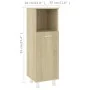 Badezimmerschrank aus eichenfarbigem Sperrholz 30x30x95 cm von vidaXL, Badezimmermöbel - Ref: Foro24-802618, Preis: 56,45 €, ...