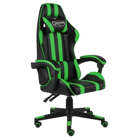 Schwarz-grüner Gaming-Stuhl aus Kunstleder von vidaXL, Bürostühle - Ref: Foro24-20521, Preis: 121,58 €, Rabatt: %