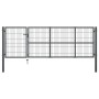 Puerta de valla de jardín con postes acero antracita 350x100 cm by , garden gates - Ref: Foro24-144399, Price: 327,06 €, Disc...