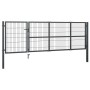 Puerta de valla de jardín con postes acero antracita 350x100 cm by , garden gates - Ref: Foro24-144399, Price: 327,06 €, Disc...