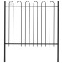 Valla de jardín con puntas de aro acero negro 1,8 m by , fence panels - Ref: Foro24-144932, Price: 68,37 €, Discount: %