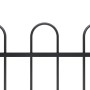 Valla de jardín con puntas de aro acero negro 1,8 m by , fence panels - Ref: Foro24-144932, Price: 68,37 €, Discount: %