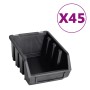 Kit de cajas de almacenaje 96 pzas paneles de pared rojo negro de , Armarios para herramientas - Ref: Foro24-150807, Precio: ...