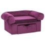Sofá para perros con cajón felpa borgoña 75x50x38 cm by , Beds for dogs - Ref: Foro24-171081, Price: 112,08 €, Discount: %