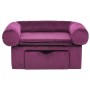 Sofá para perros con cajón felpa borgoña 75x50x38 cm by , Beds for dogs - Ref: Foro24-171081, Price: 112,08 €, Discount: %