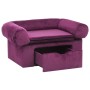 Sofá para perros con cajón felpa borgoña 75x50x38 cm by , Beds for dogs - Ref: Foro24-171081, Price: 112,08 €, Discount: %