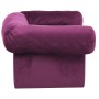 Sofá para perros con cajón felpa borgoña 75x50x38 cm by , Beds for dogs - Ref: Foro24-171081, Price: 112,08 €, Discount: %
