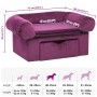 Sofá para perros con cajón felpa borgoña 75x50x38 cm by , Beds for dogs - Ref: Foro24-171081, Price: 112,08 €, Discount: %