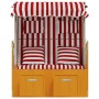 Silla Strandkorb con cojines ratán sintético madera rojo blanco by , Loungers - Ref: Foro24-318665, Price: 320,57 €, Discount: %