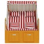 Silla Strandkorb con cojines ratán sintético madera rojo blanco by , Loungers - Ref: Foro24-318665, Price: 320,57 €, Discount: %