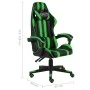 Schwarz-grüner Gaming-Stuhl aus Kunstleder von vidaXL, Bürostühle - Ref: Foro24-20521, Preis: 121,58 €, Rabatt: %