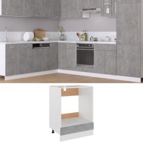 Plywood concrete oven cabinet 60x46x81.5cm by vidaXL, Kitchen cabinets - Ref: Foro24-802501, Price: 63,60 €, Discount: %