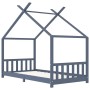 Estructura de cama infantil madera maciza pino gris 90x200 cm von , Kinderbetten und Betten für Kinder - Ref: Foro24-283372, ...