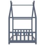 Estructura de cama infantil madera maciza pino gris 90x200 cm von , Kinderbetten und Betten für Kinder - Ref: Foro24-283372, ...